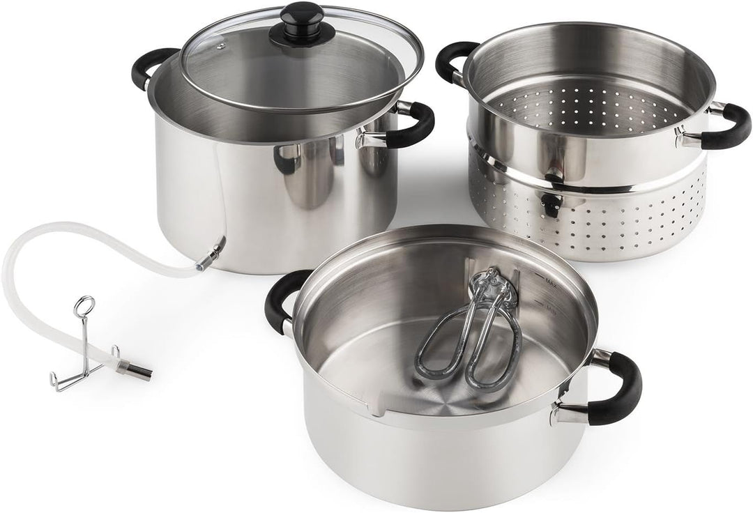 Klarstein Applebee - Elektrischer Dampfentsafter, Edelstahl Fruchtentsafter, 1500 W starkes Heizelem