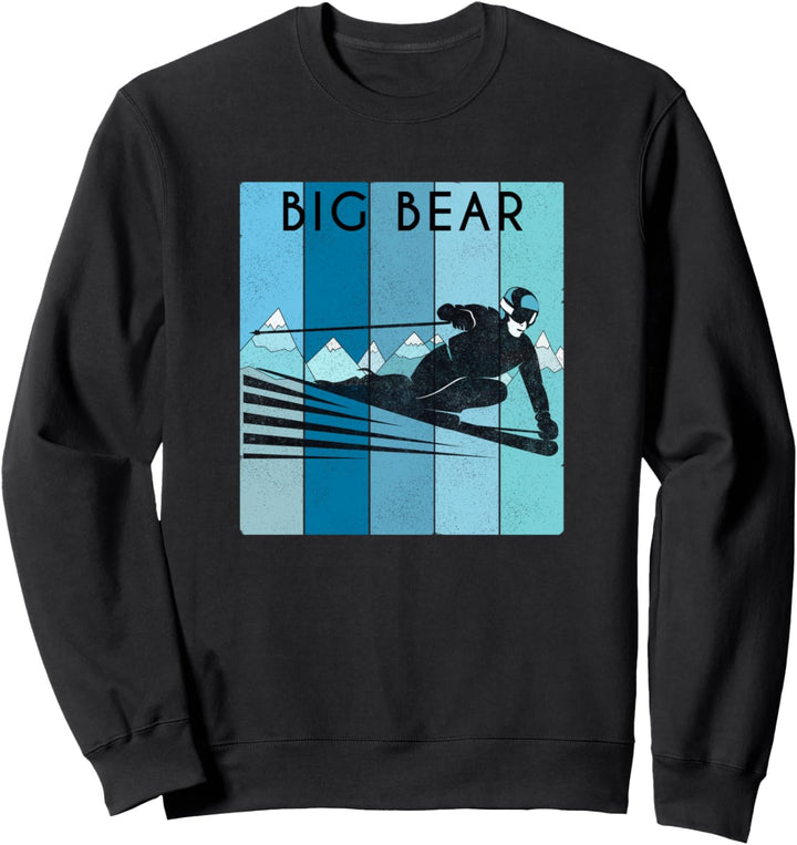 T-Shirt im Retro-Stil, Motiv: Big Bear - Vintage Snow Ski Sweatshirt