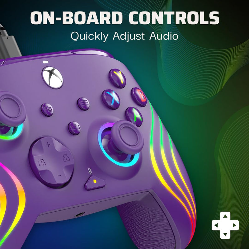 PDP Xbox Afterglow Wave Kabelgebundener Controller Lila