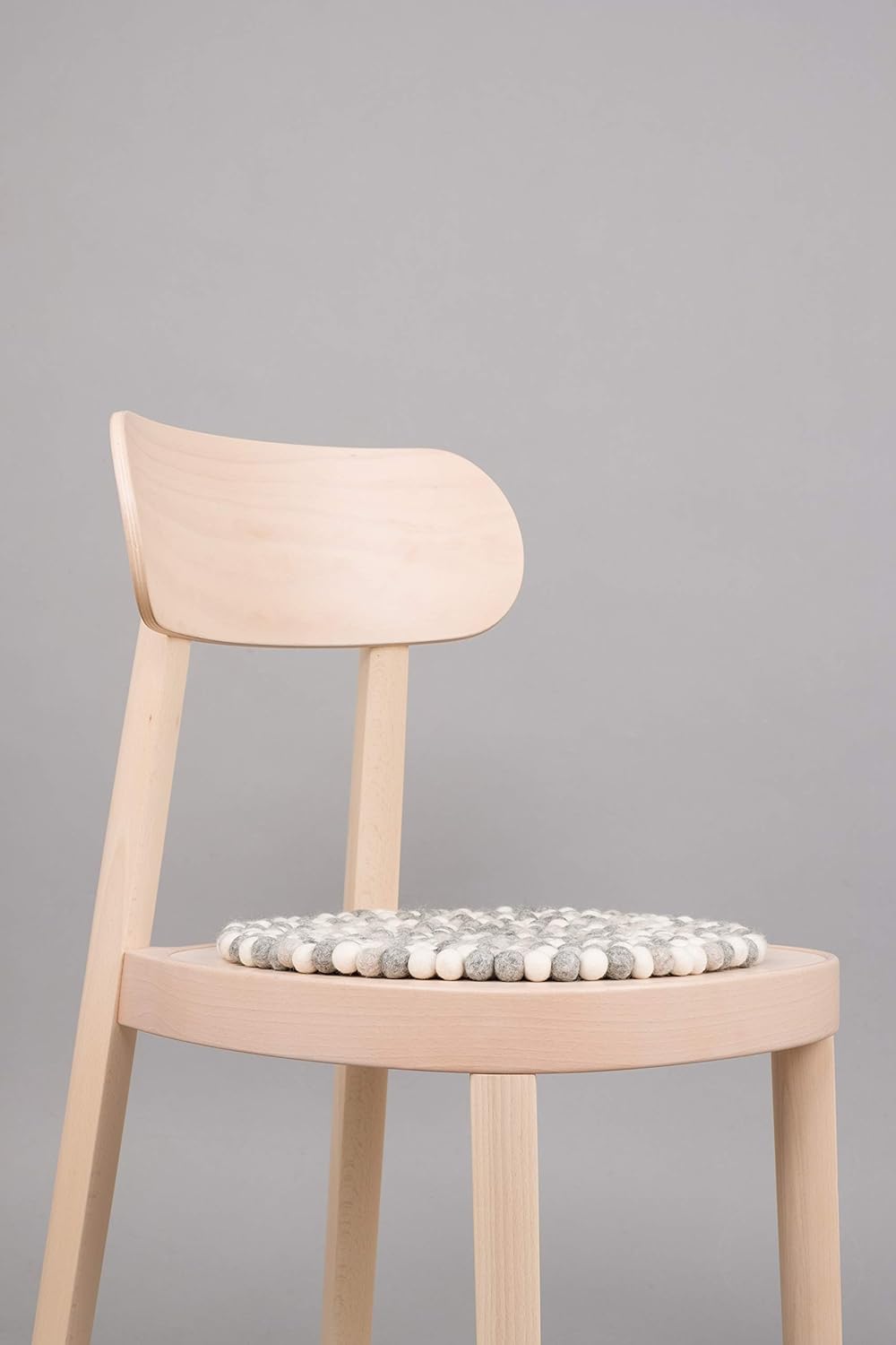 myfelt Hella Sitzauflage, Filzkugel, Wolle, rund 36 cm Naturfarben, Naturfarben