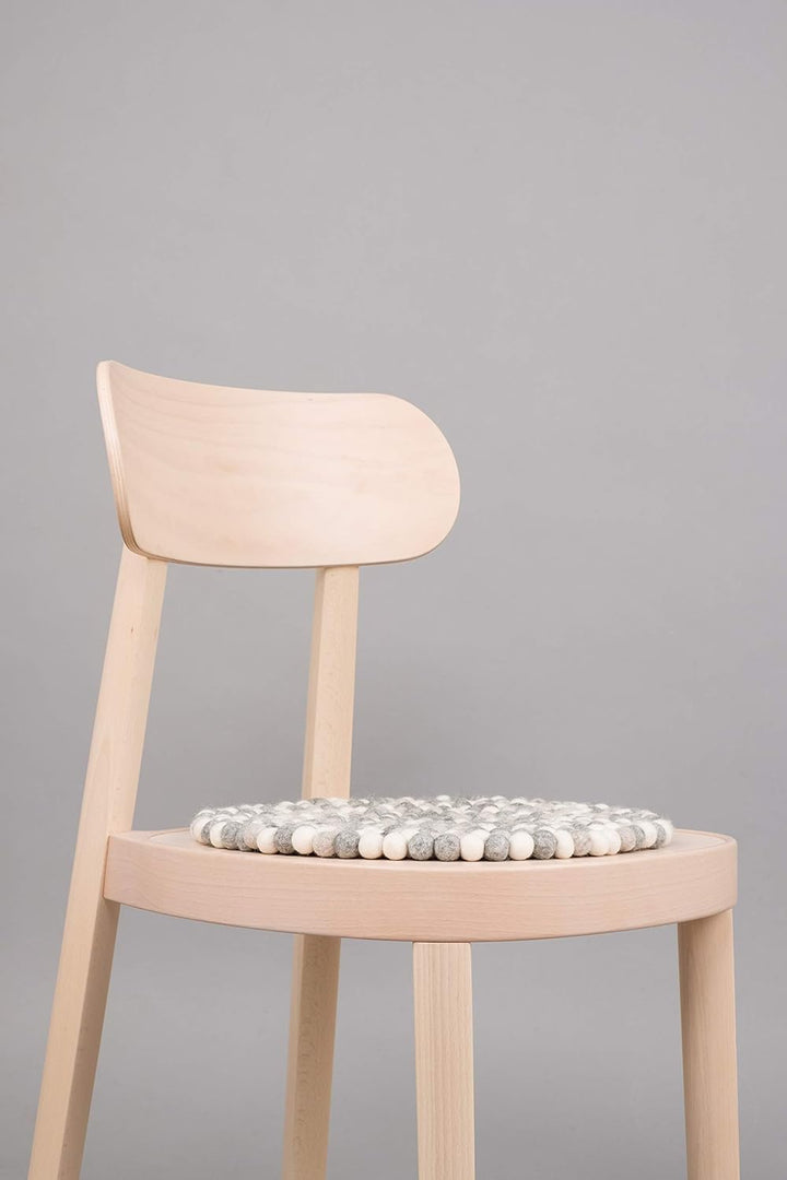myfelt Hella Sitzauflage, Filzkugel, Wolle, rund 36 cm Naturfarben, Naturfarben