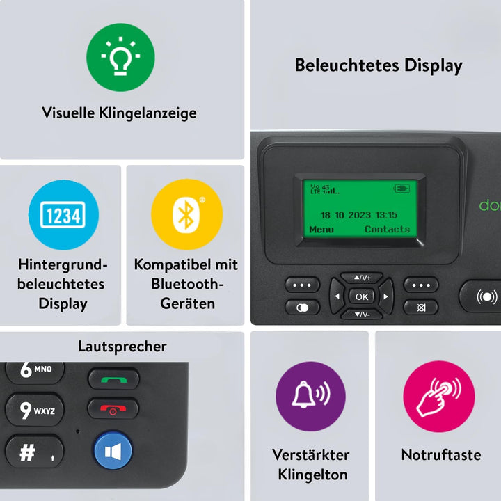 Doro 4100H, Tischtelefon (4G / LTE) kein Festnetzanschluss