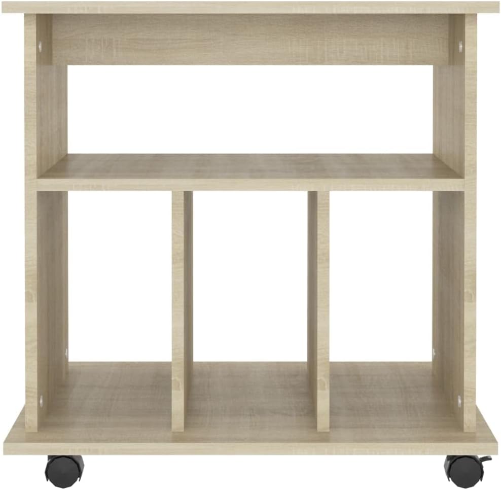 SDWEHO7 Rollschrank mit 4 offenen Fächern, Büroschrank für Wohnzimmer, Schlafzimmer, Office, Robust,