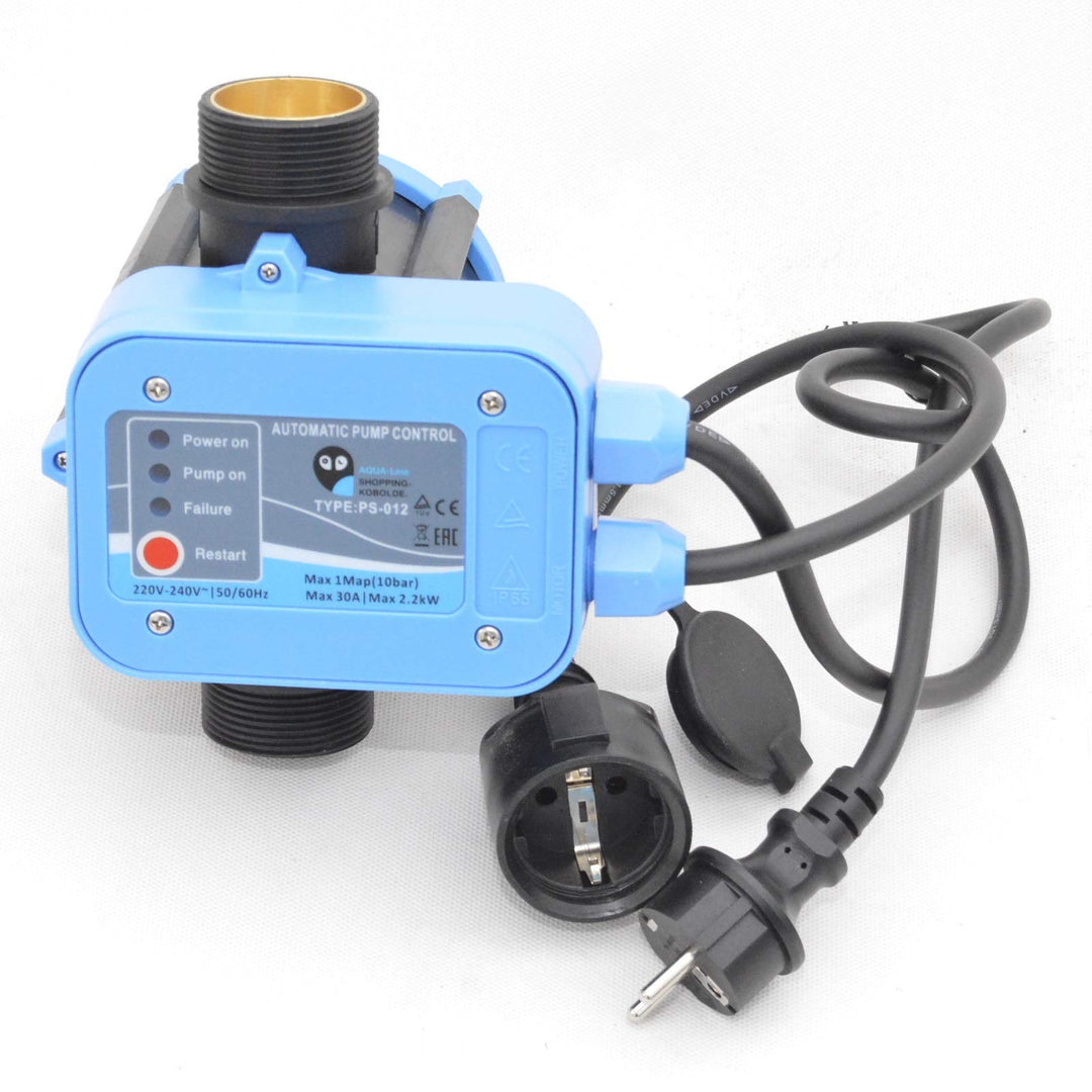 Schmidt GbR Pumpensteuerung PS-012 für Gartenpumpe Tiefbrunnenpumpe Pumpe bis 2,2kW Aussengewinde 1,