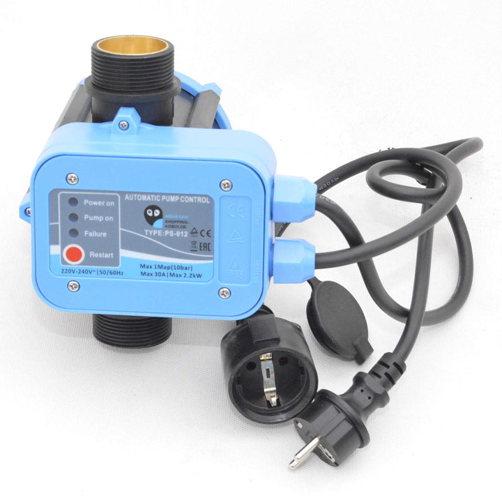 Schmidt GbR Pumpensteuerung PS-012 für Gartenpumpe Tiefbrunnenpumpe Pumpe bis 2,2kW Aussengewinde 1,