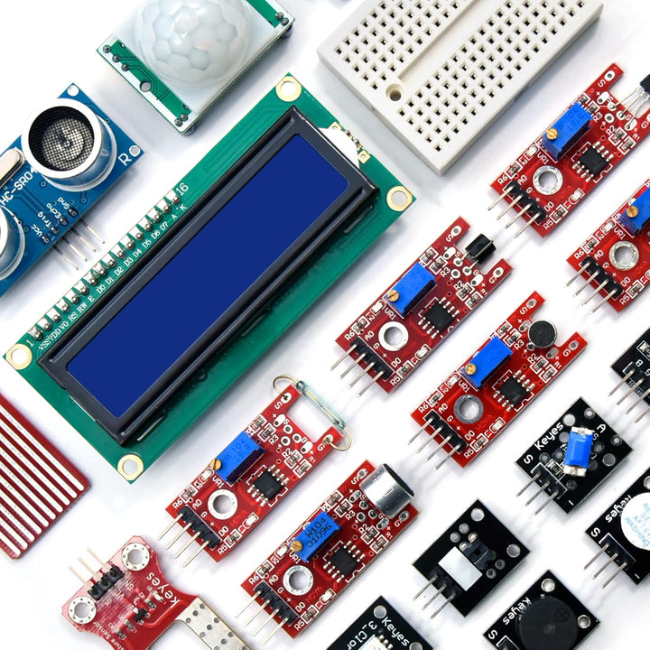 KEYESTUDIO 37-in-1-Sensormodul-Kit, kompatibel mit Arduino IDE, Raspberry Pi, elektronisches Starter