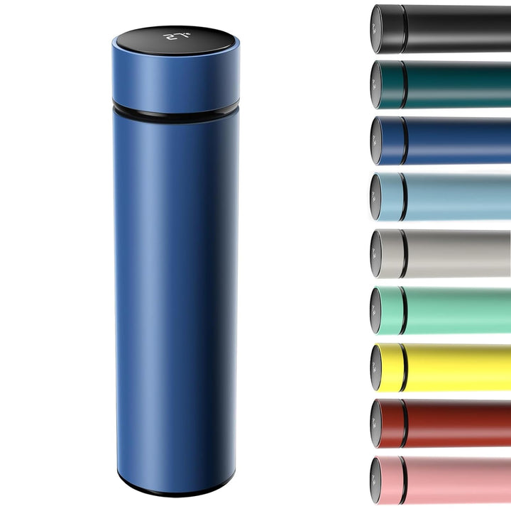 Homealexa 500ml Thermosflasche, Vakuum Isolierbecher Trinkflasche aus 304 Edelstahl, LED-Touchscreen
