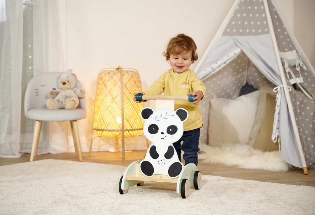 Eichhorn 100003810 - Schiebe-Lauflernwagen mit leiser Gummilauffläche & Ablagefach, inkl. Verstellba