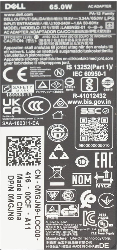 Dell Inspiron 17 (3793) Original Netzteil 65 Watt
