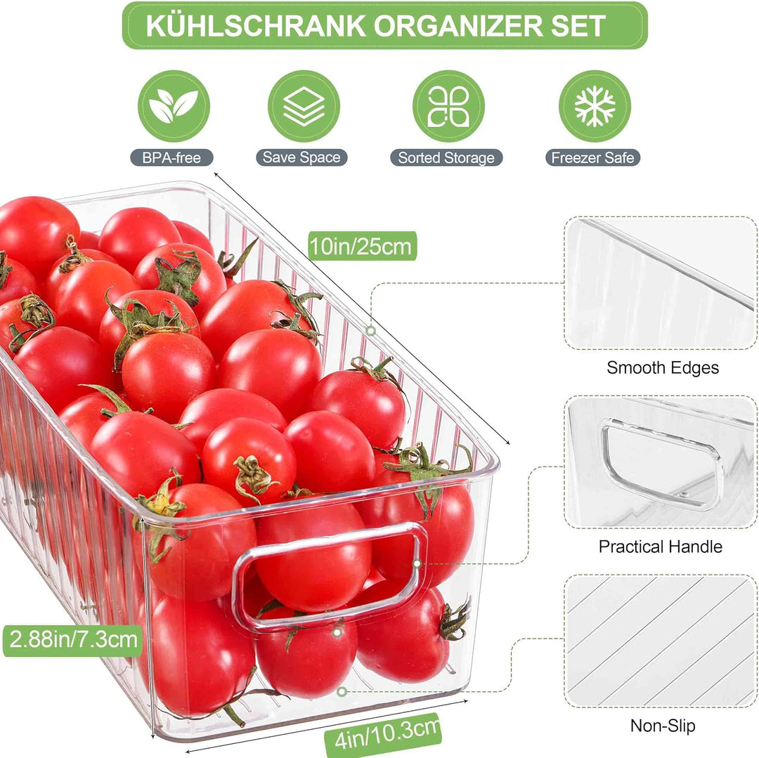 HNNJCK 10er Set Kühlschrank Organizer - BPA Free, Küche Aufbewahrung &amp; Organisation, Fridge Organize