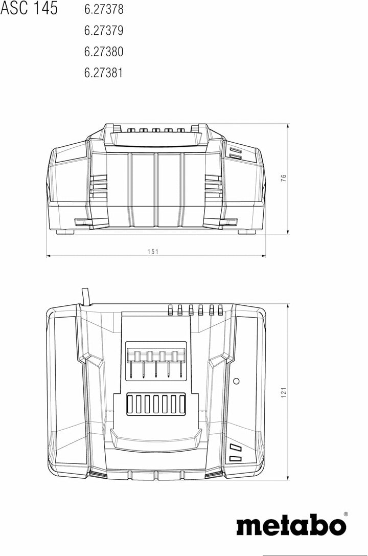 metabo Basis-Set - 2 x LiHDX 4.0 Ah Akkus, Schnellladegerät ASC 145 - Leistungsstark, langlebig, 18