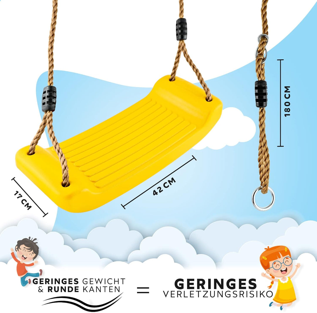 GO!elements Schaukel Garten - Kinderschaukel Outdoor Indoor - Schaukelsitz Schaukelbrett Brettschauk