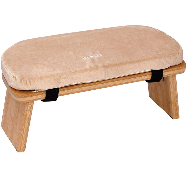 Yoga Bench, klappbare Yoga Bank aus Holz, ergonomische Meditationsbank, Gebetshocker für spirituelle
