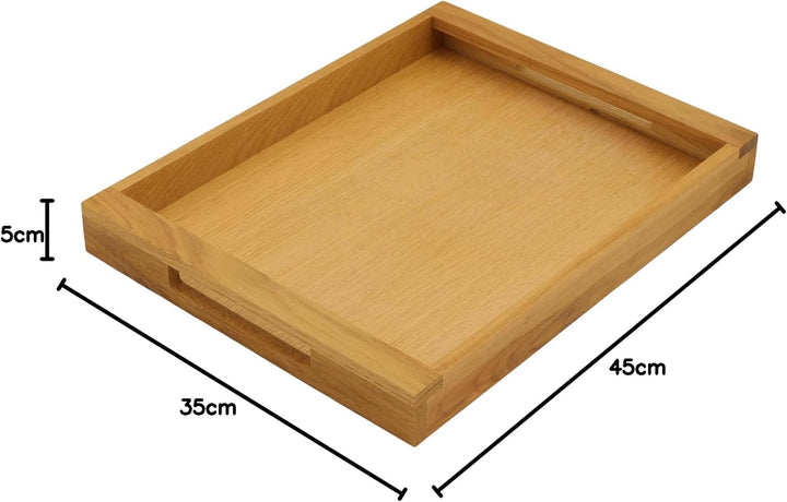 Serviertablett Holztablett Kellnergergerichte Bettschale 45x35 Eiche
