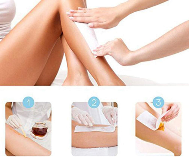 Haarentferner Streifen Haarentfernungs-Wachspapier Vlies Epilierrolle Enthaarungswachsstreifen für K