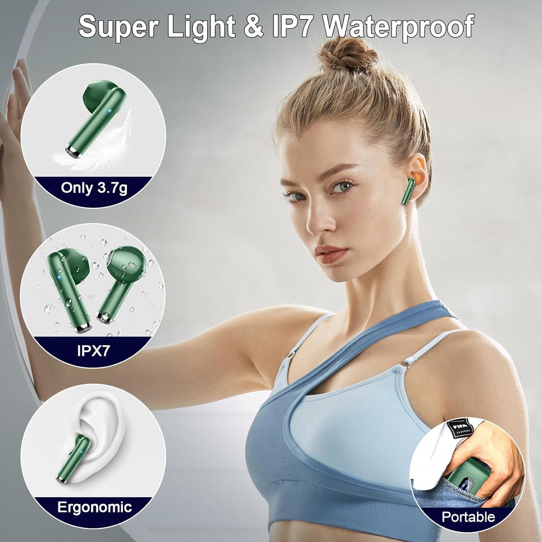 Drsaec Bluetooth 5.4 Kopfhörer, 2025 Neu In Ear Kopfhörer Kabellos Bluetooth 6D Tiefer Bass Kabellos