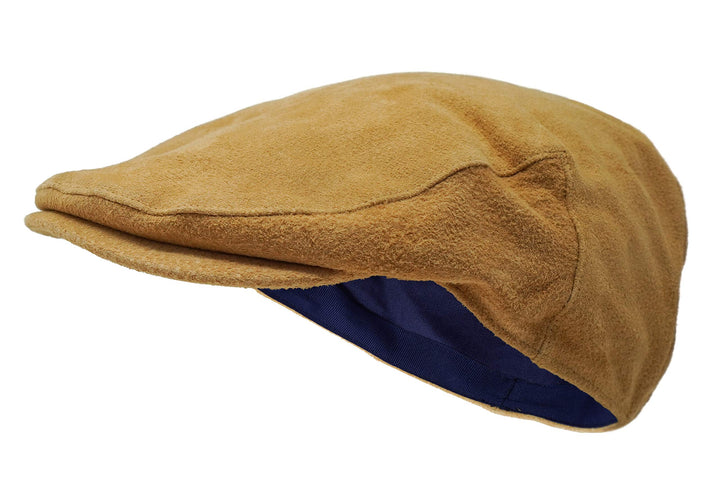 Borges & Scott The Tanner - Flat Cap aus Leder - Kappe mit weichem Schweinslederfutter S Leicht Gebr