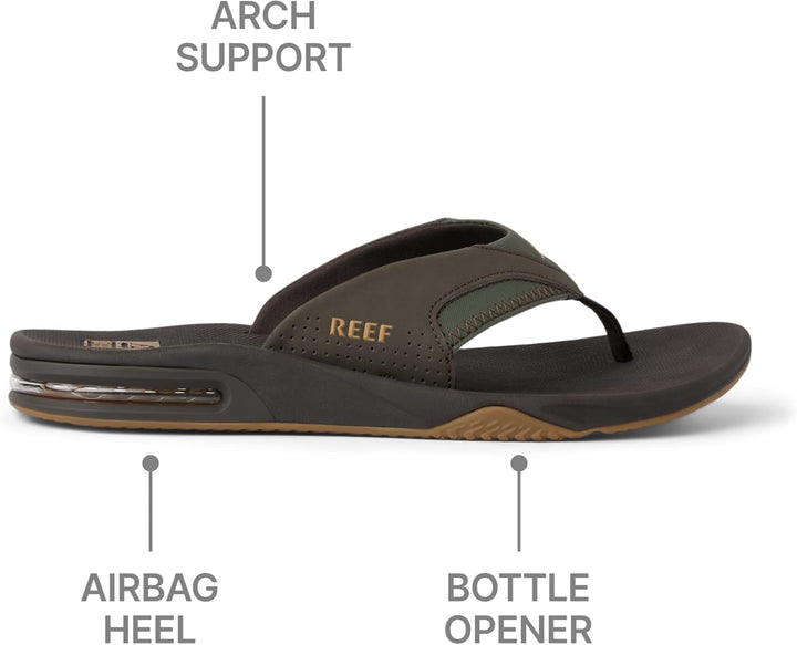 Reef FANNING Herren Zehentrenner Small Braun Brown Gum Bgm, Small Braun Brown Gum Bgm