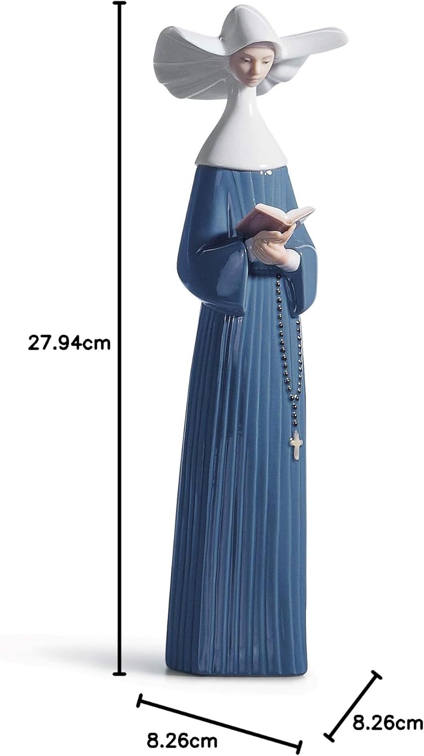 LLADRÓ Figur Lesende Nonne. Nonne. Porzellan.