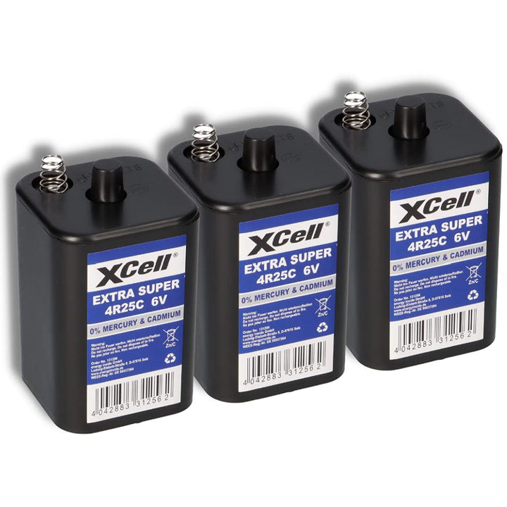 3X 6V 4R25 Batterie 9500mAh Blockbatterie Baustellenleuchte Blinklampen Handlampen Laternenbatterie