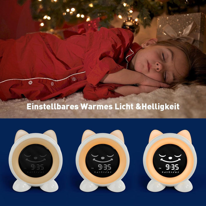 I·CODE Kinderwecker, Schlaftrainer Kinder mit Nachtlicht,Kinder Lichtwecker für Kleinkinder,Lernen v