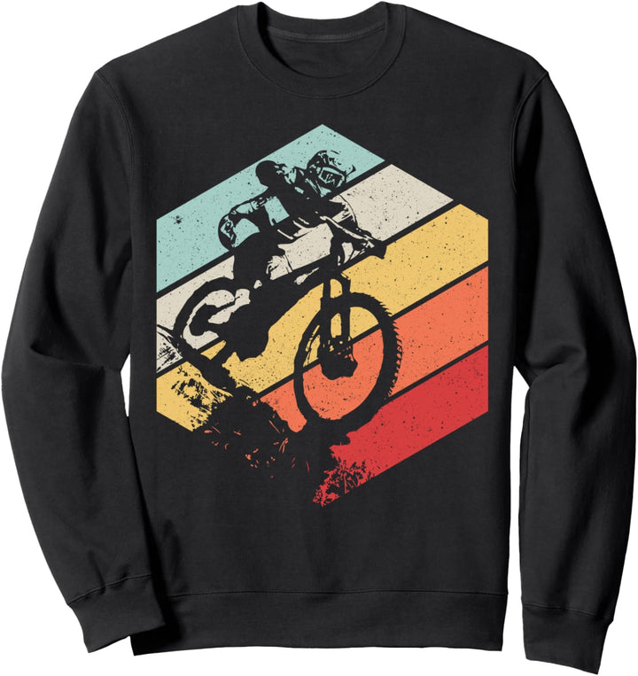 MTB Downhill Geschenk Retro Sweatshirt