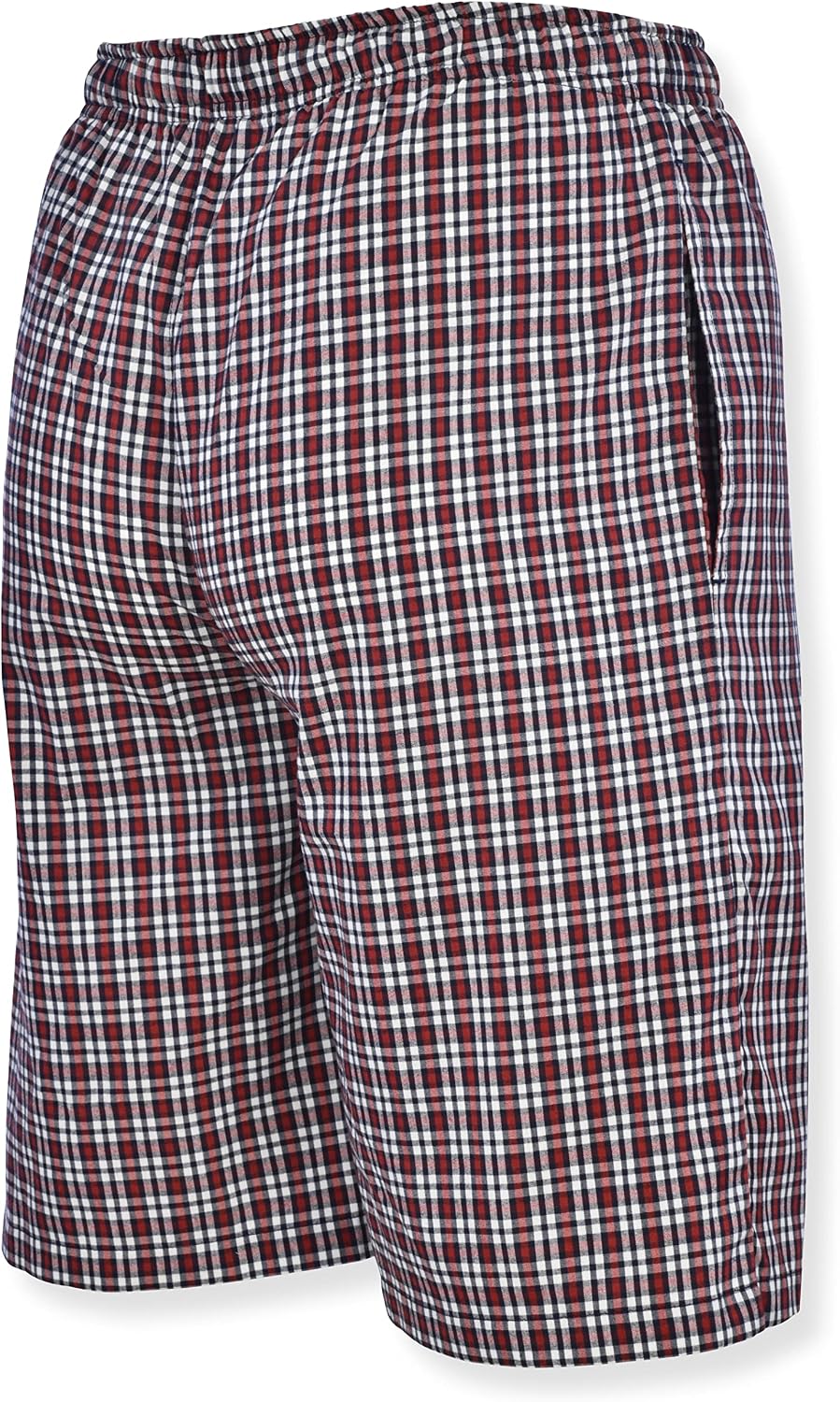 Hanes Herren Gewebte Shorts Leger S Marineblau/Rotes Gingham, S Marineblau/Rotes Gingham