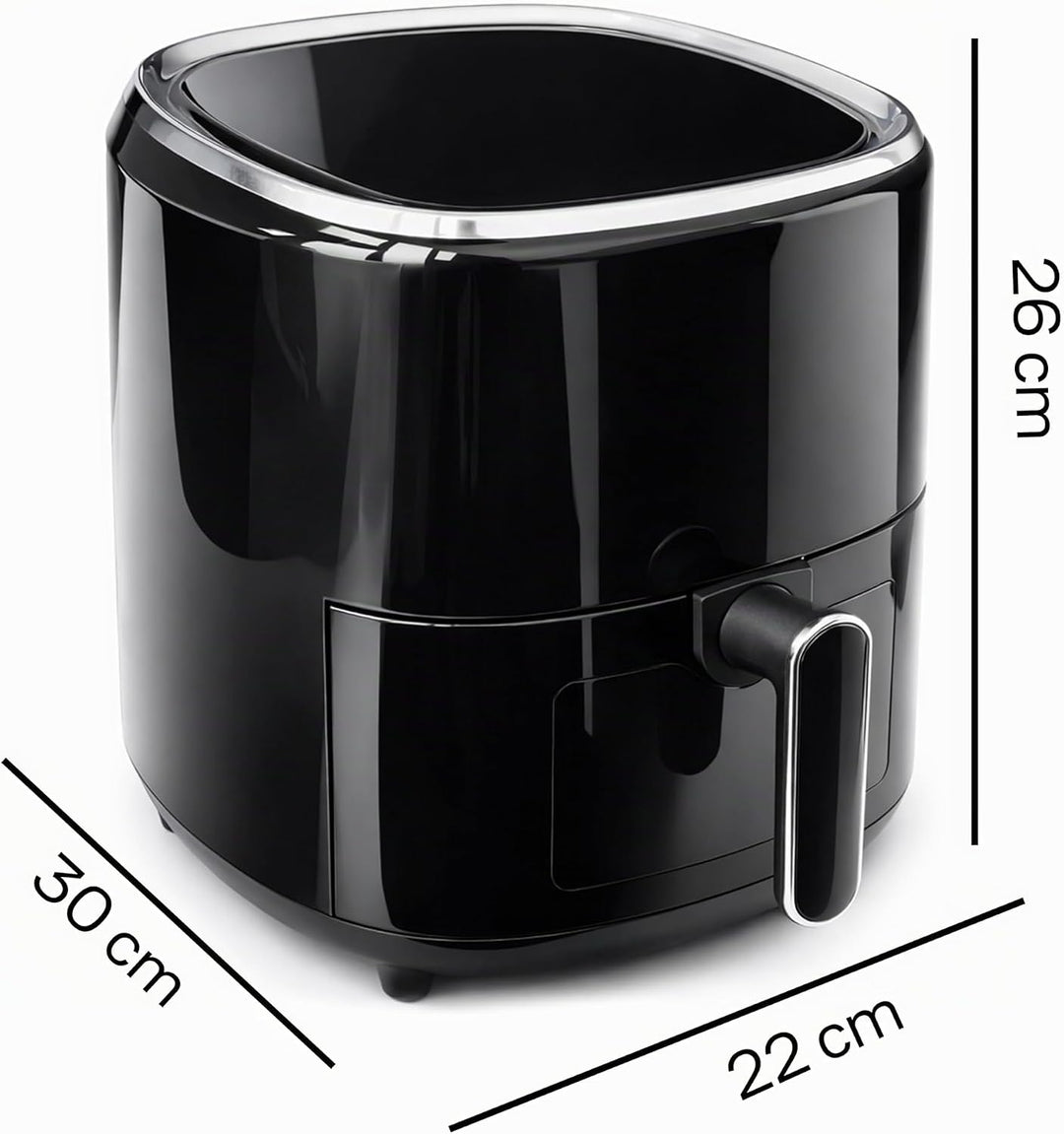 Retoo Heissluftfritteuse 3,2L 1200W Airfryer Mit LCD Touchscreen, 9 Kochprogramme, Einstellbare Temp