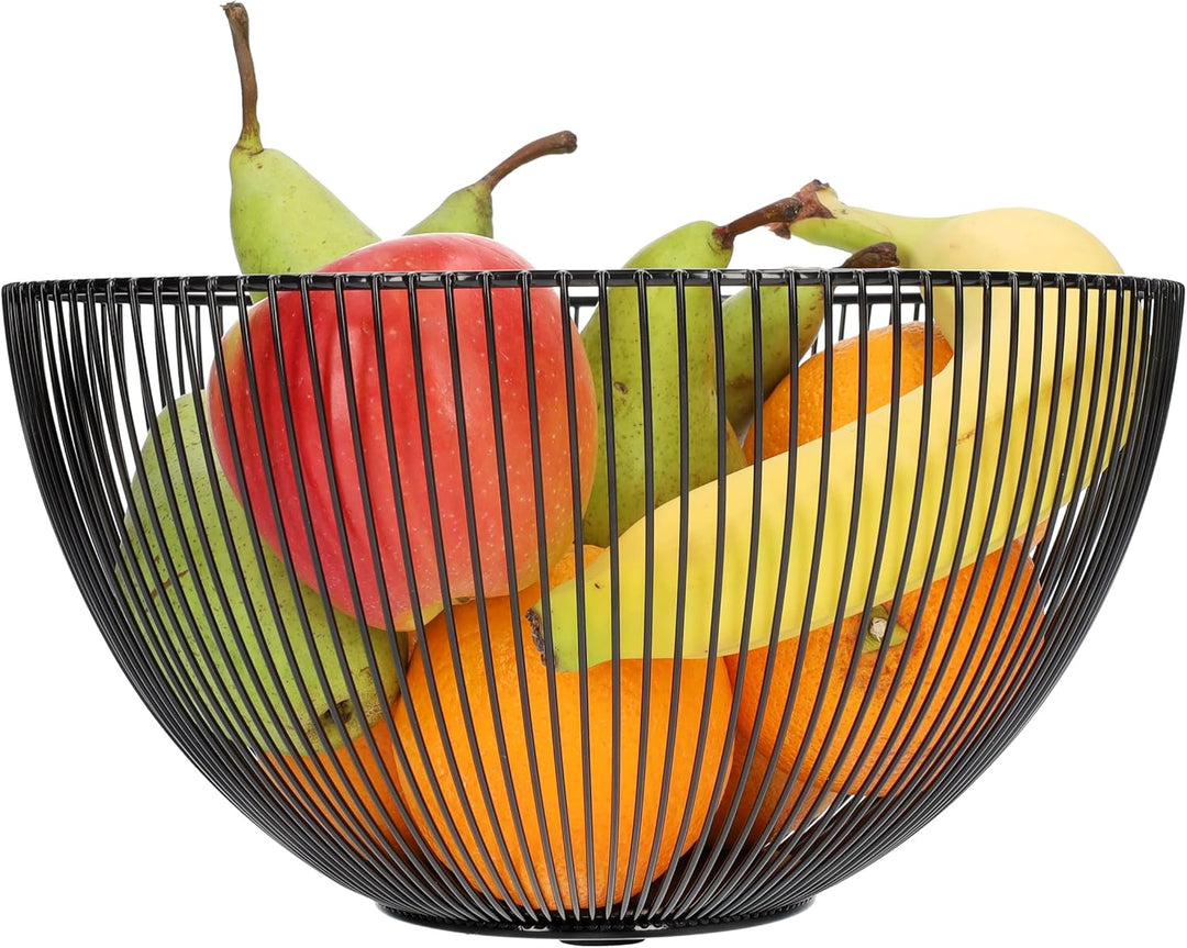 QUVIO Obstschale, Obstkorb, Küchendekor, Schwarze Obstschale, Moderner Obstkorb, Wohnkultur, Obstsch