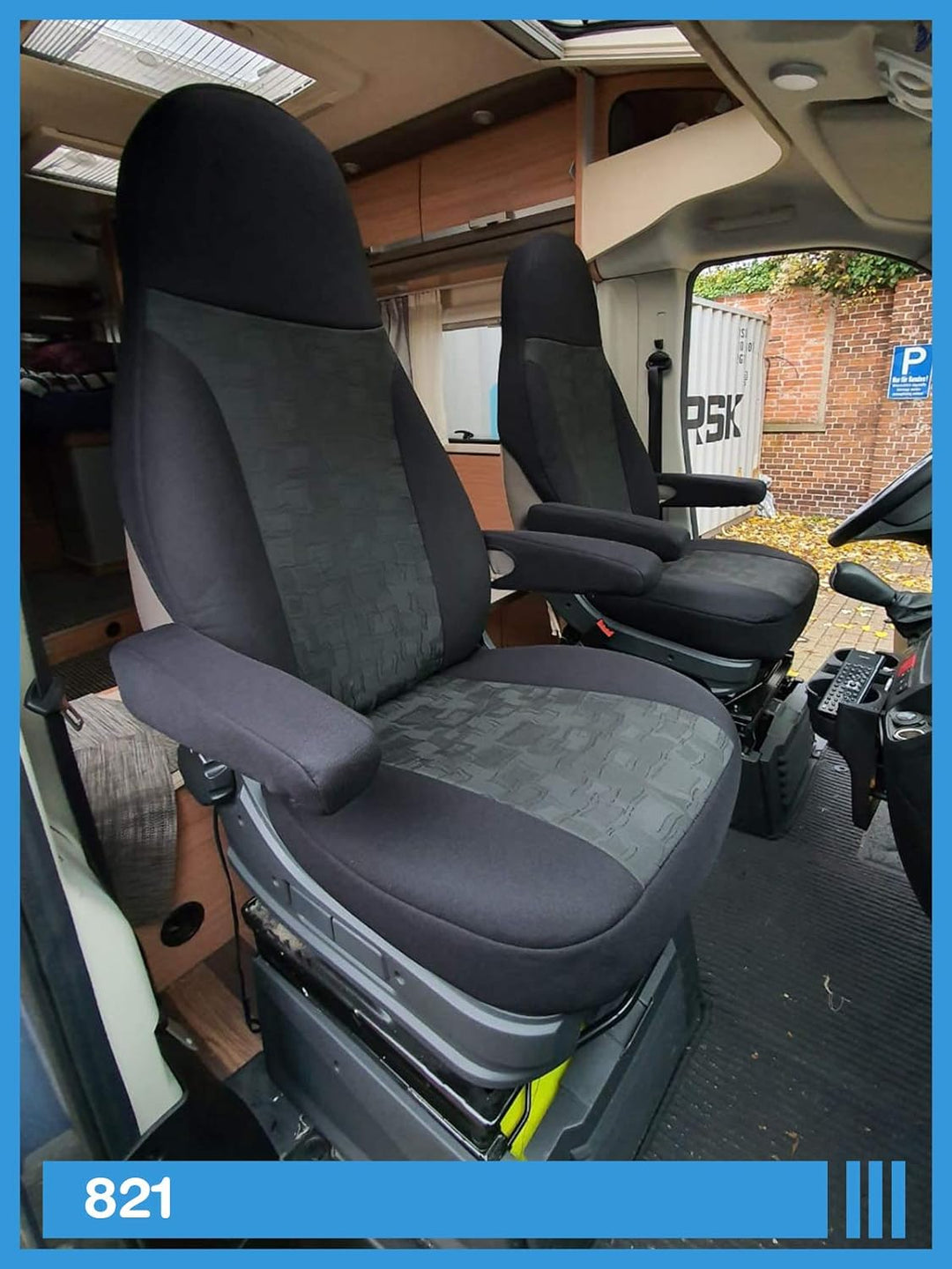 BREMER SITZBEZÜGE Mass Piloten Schonbezüge Sitzbezüge kompatibel mit Wohnmobil Camper Ducato Fahrer