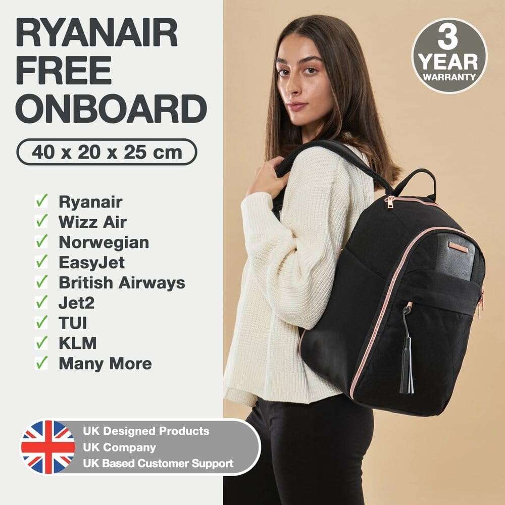 Cabin Max Travel Hack Damen Rucksack in der Grösse 40x20x25 cm geeignet für Ryanair unter dem Sitz H