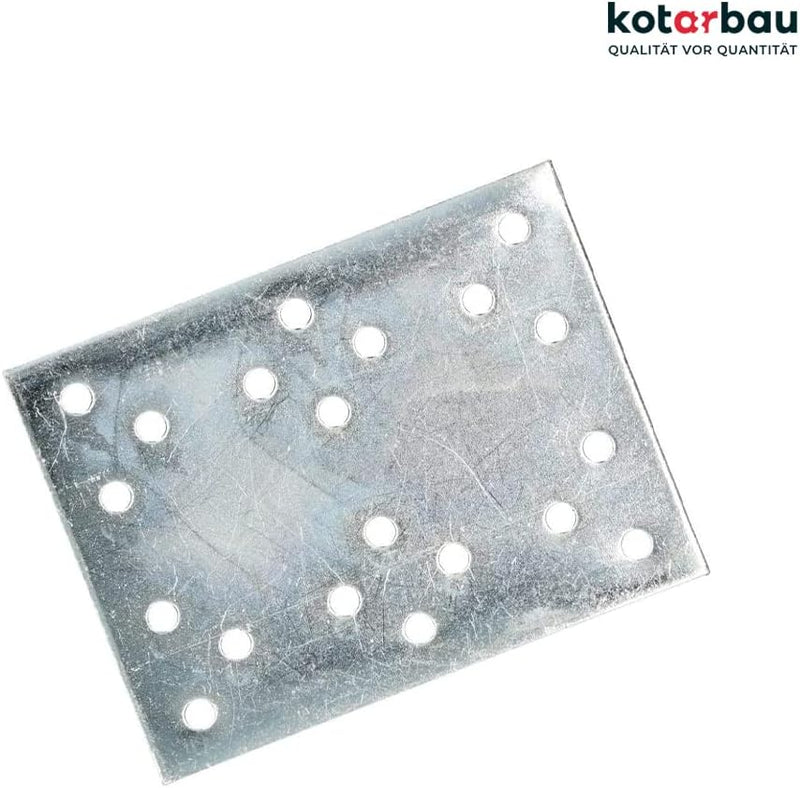 KOTARBAU Lochplatten 100 x 76 mm Verzinkt Silber Flachverbinder Holzverbinder Innen – Aussenbereich