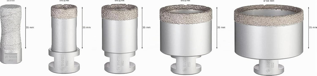 Bosch Professional 5 tlg. Diamanttrockenbohrer Dry Speed Best for Ceramic Set (für Keramik, Zubehör