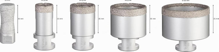 Bosch Professional 5 tlg. Diamanttrockenbohrer Dry Speed Best for Ceramic Set (für Keramik, Zubehör