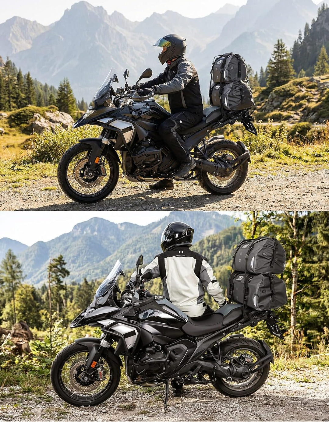 KEMIMOTO Motorrad Hecktasche 25L, IPX6 wasserdichte Motorradtasche Gepäckrolle mit Schnellverschluss