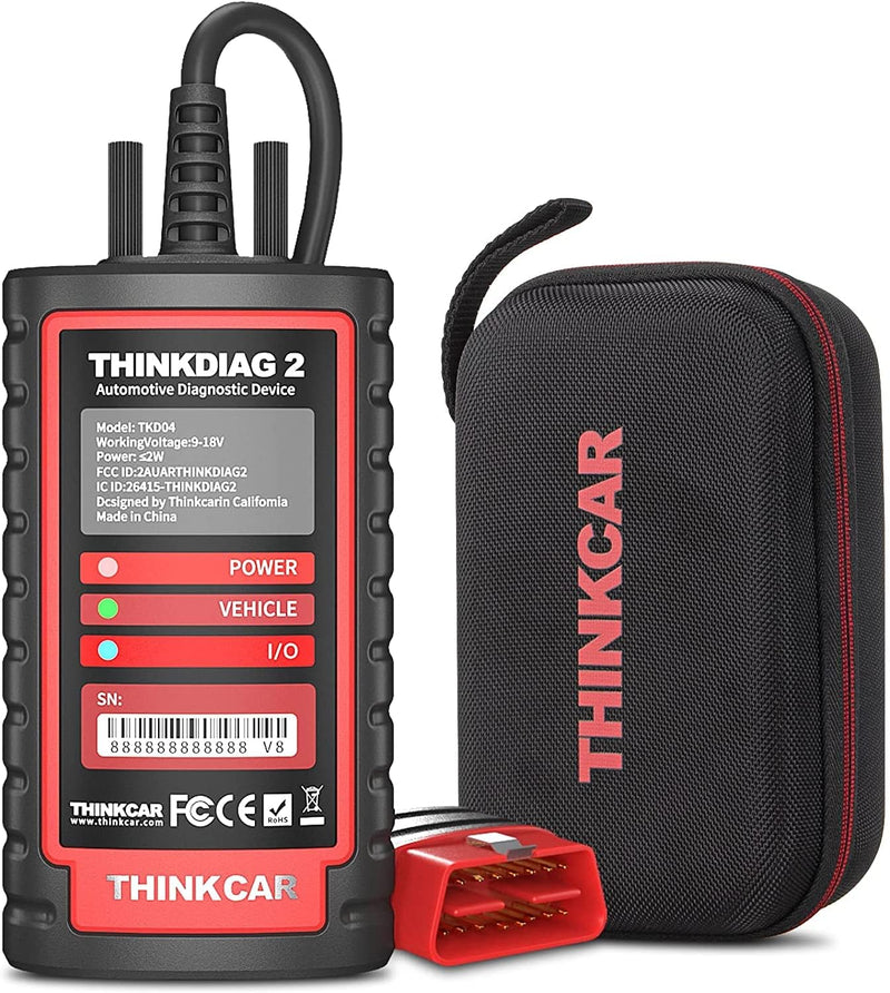 thinkcar obd2 Diagnosegerät,ThinkDiag 2 Bluetooth OBD2 Diagnose Scanner für Alle Fahrzeuge mit 15 Re