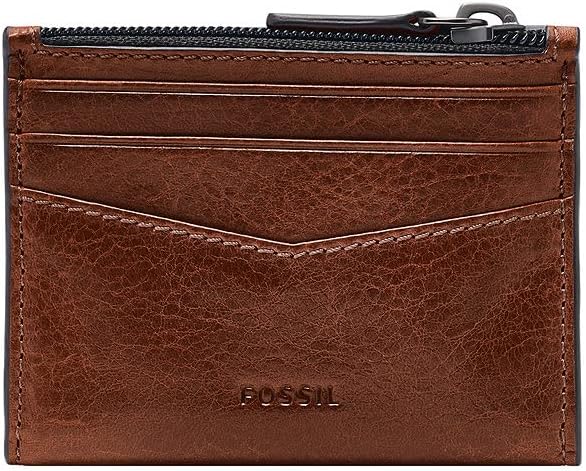 Fossil Herren Andrew Leder Kartenetui 10,8 cm L x 1,0 cm B x 8,3 cm H Braun, Braun