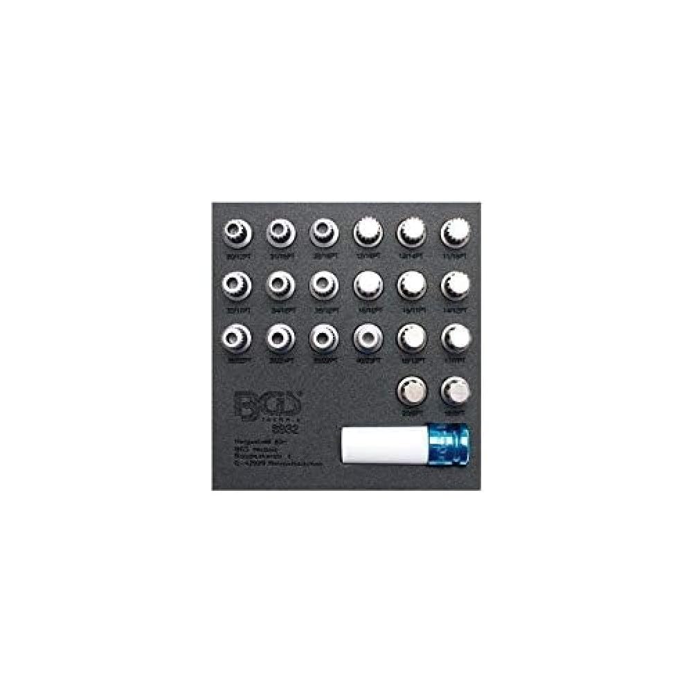 BGS 8932 | Werkstattwageneinlage 1/6: Felgenschloss-Werkzeug-Satz für BMW | 21-tlg. BMW | Var. 1 | 2