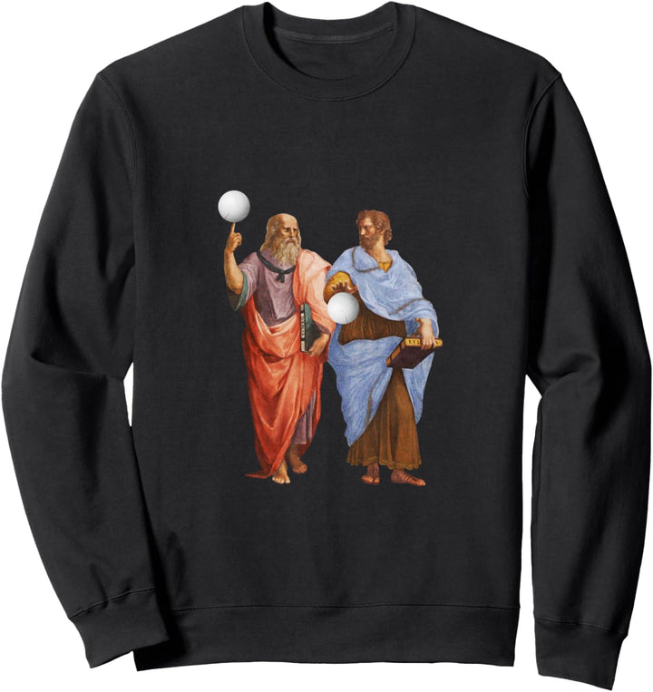 Aristoteles und Platon mit Volleyball - Philosophie Match Sweatshirt