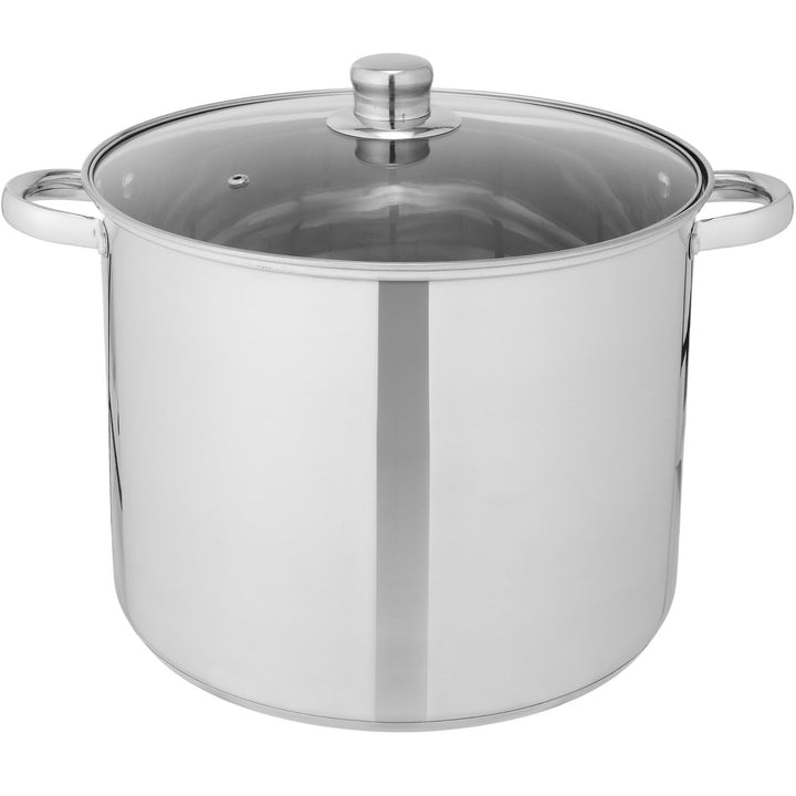 Brixy Suppentopf Stampftopf - Glasdeckel - 16,5L - 30 CM - Induktion Gas Keramik - Spülmaschinenfest