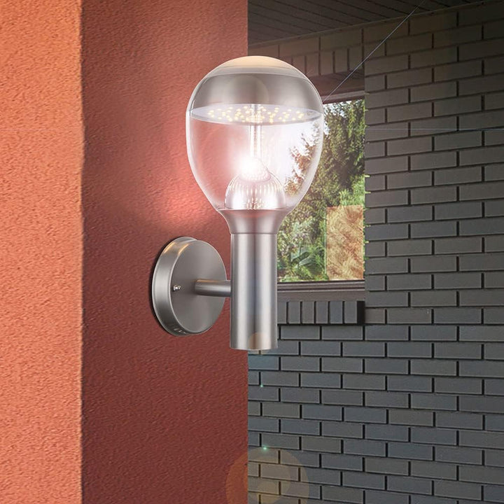 Globo 11 Watt LED Aussen Wand Leuchte Edelstahl dunkelgrau Garten 34250 CALLISTO