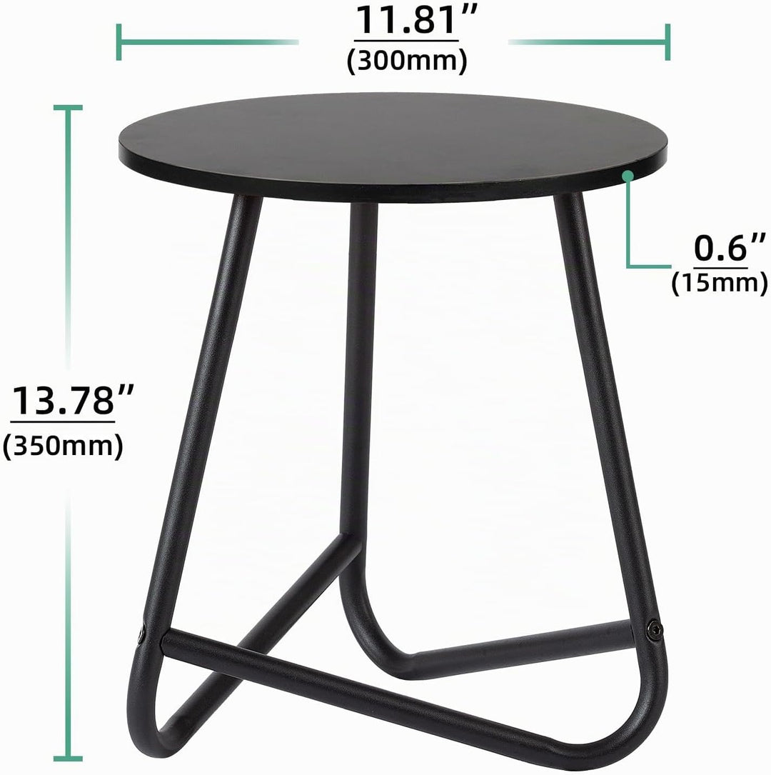 HDANI 35cm Rund Pflanzenständer,Blumenständer,Pflanzenregal aus Holz und Metall,Modernes Regal für Z