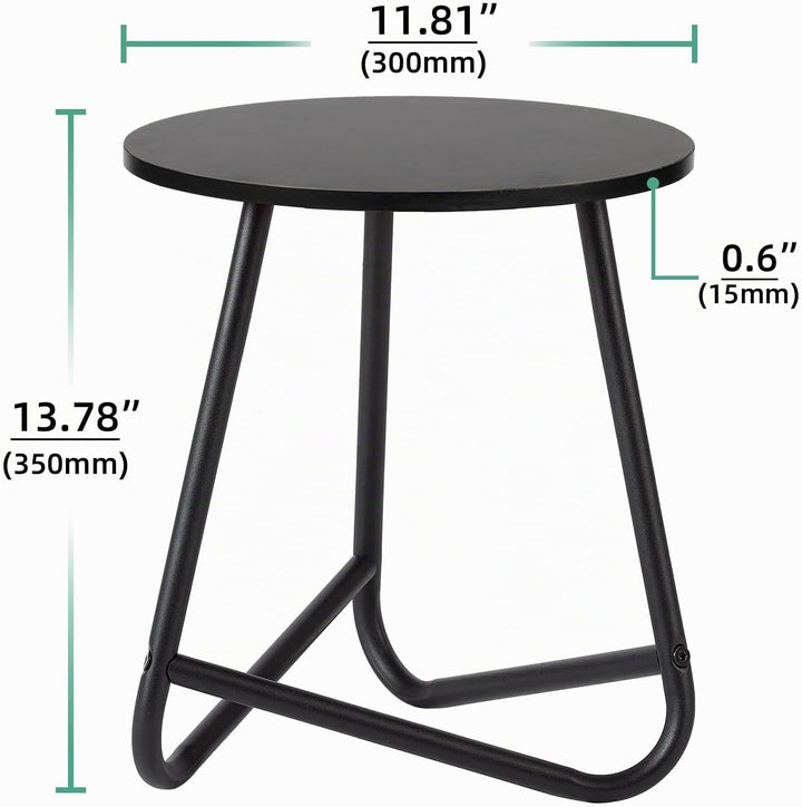 HDANI 35cm Rund Pflanzenständer,Blumenständer,Pflanzenregal aus Holz und Metall,Modernes Regal für Z