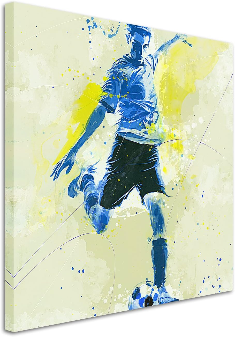 Paul Sinus Art Fussball 60x60cm SPORTBILDER Splash Art Wandbild Aquarell Art