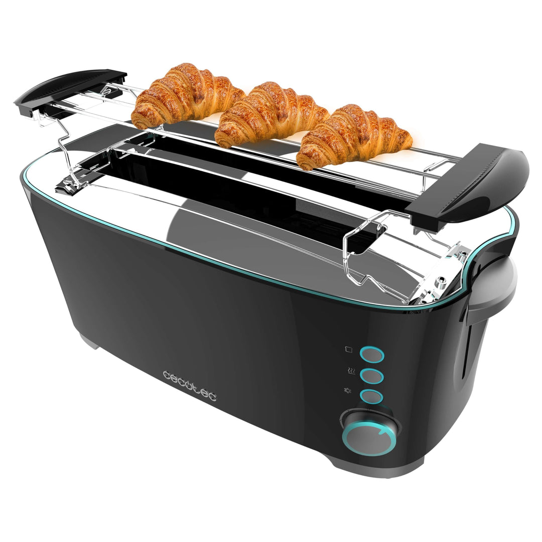 Cecotec Toaster Toast&Taste Extra Double B, 1350W Leistung, Doppelter Langer Schlitz für 2 Toasts, A