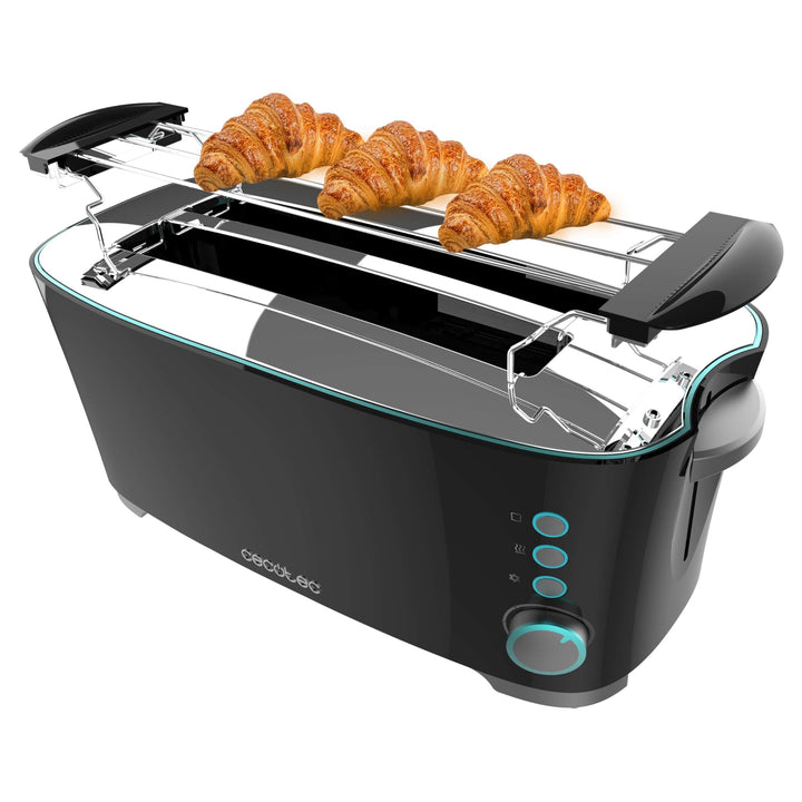 Cecotec Toaster Toast&Taste Extra Double B, 1350W Leistung, Doppelter Langer Schlitz für 2 Toasts, A