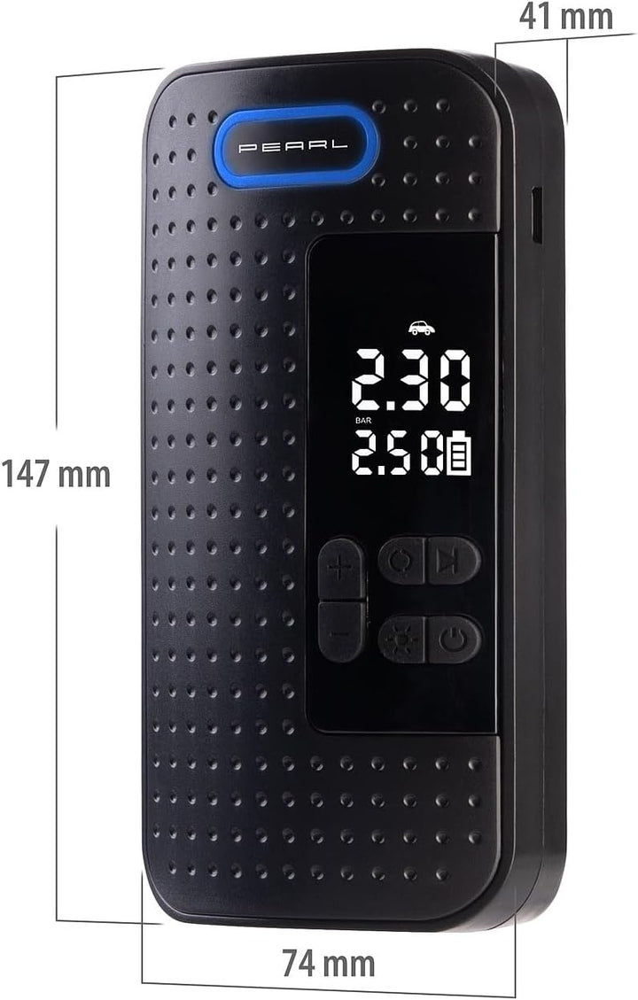 AGT Reifenpumpe: Mini-Akku-Kompressor-Luftpumpe mit LED-Display, 2.000 mAh, 150 psi (Kfz Kompressor,