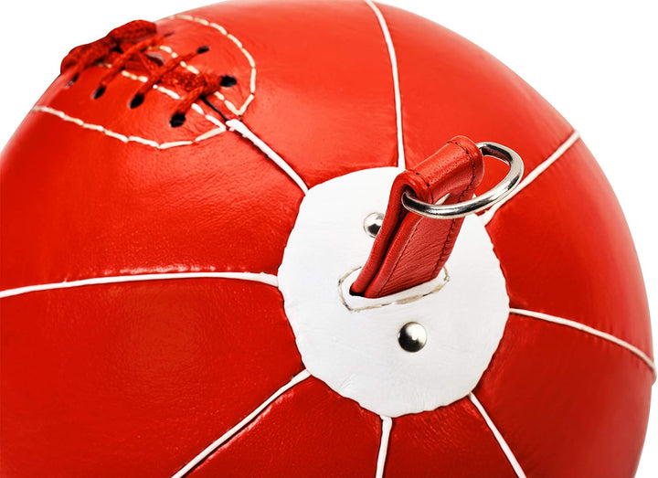 Bad Company Doppelendball aus Leder inkl. elastischen Spanngurten I 25 cm Durchmesser I Boxball für