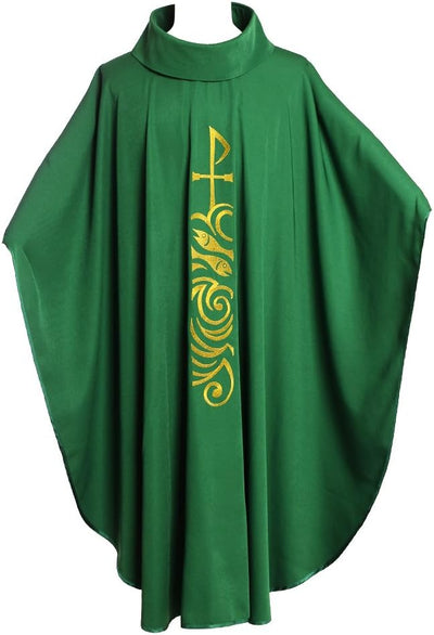 BLESSUME Kirche Priester Chasuble Gewänder Grün Einheitsgrösse Style#1, Einheitsgrösse Style#1