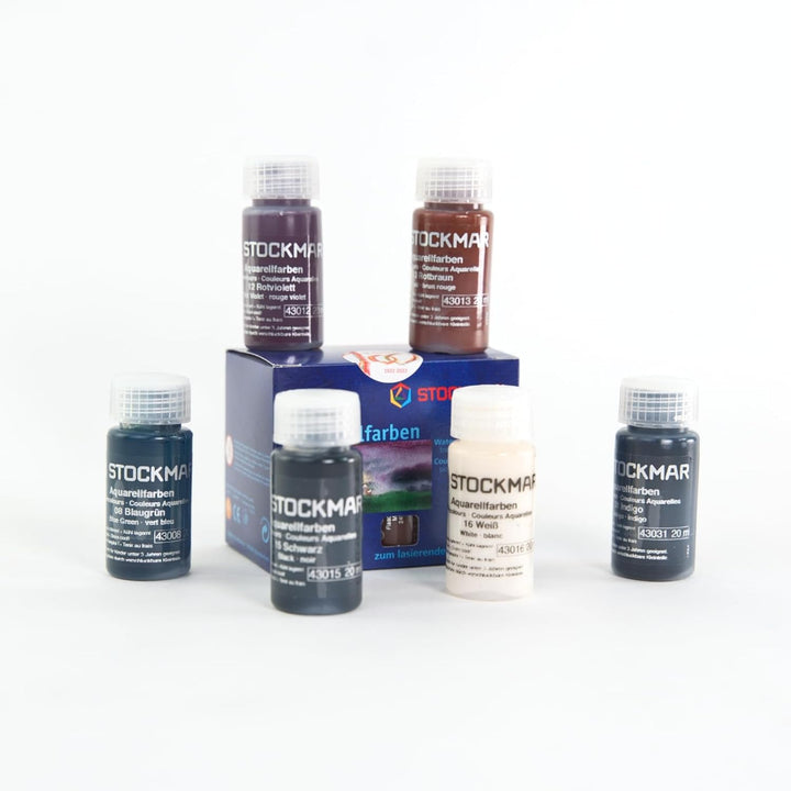 Stockmar Aquarellfarbe 20 ml, Ergänzungs-Sortiment 6 Farben im Kartonetui